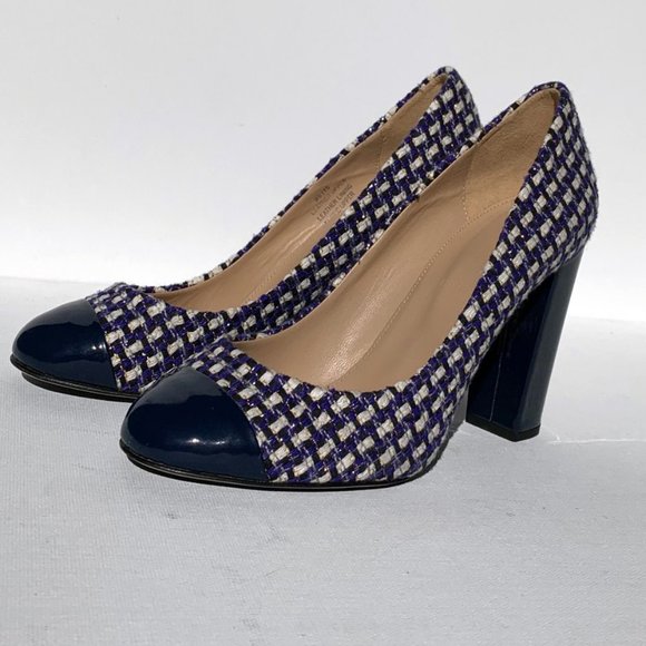 J. Crew Collection fabric and leather pumps, made in Italy! - Picture 2 of 5
